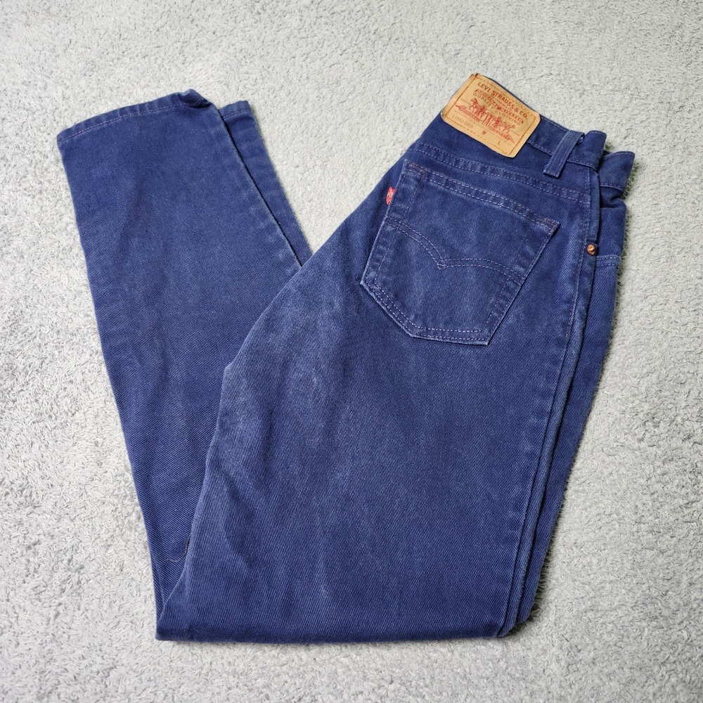 Levi's Womens 5 M Jeans Indigo Blue 17550-0805 High Rise Tapered Made in USA
